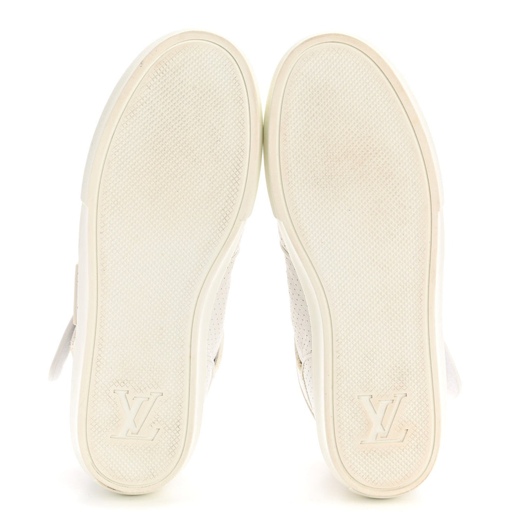 Louis Vuitton Calfskin Perforated Mens Acapulco Sneakers 8 White