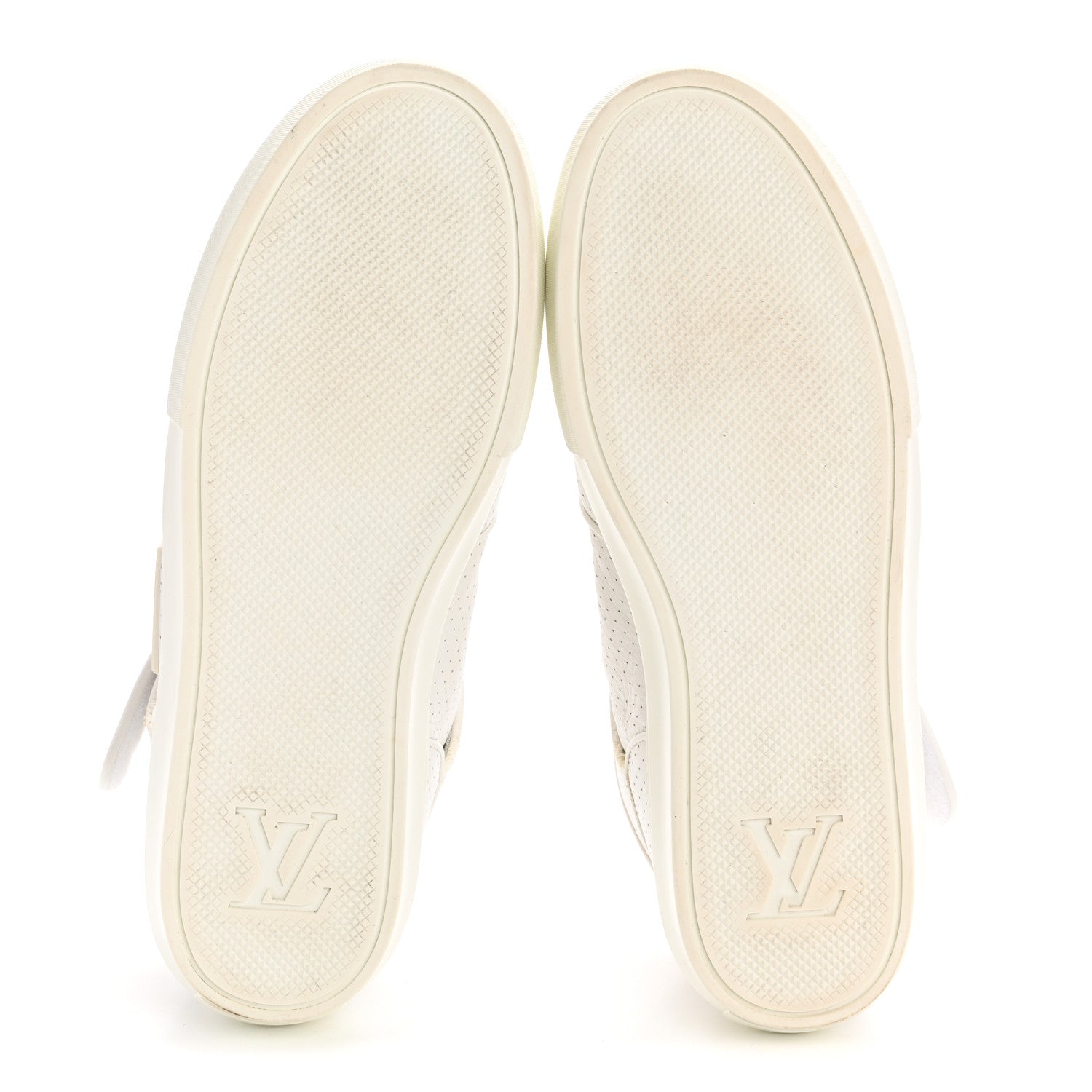 Louis Vuitton Calfskin Perforated Mens Acapulco Sneakers 8 White