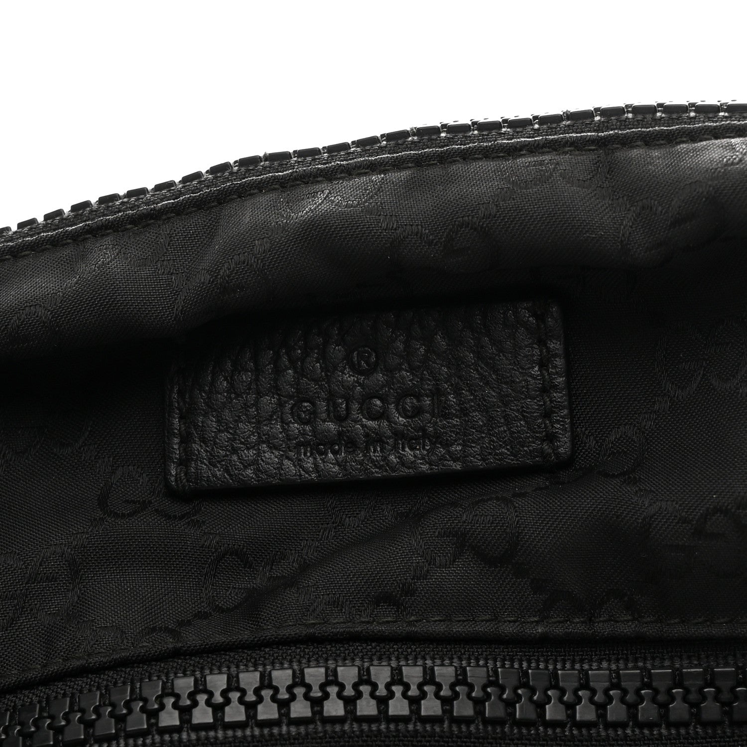 Gucci Nylon Monogram Medium Flat Messenger Bag Black