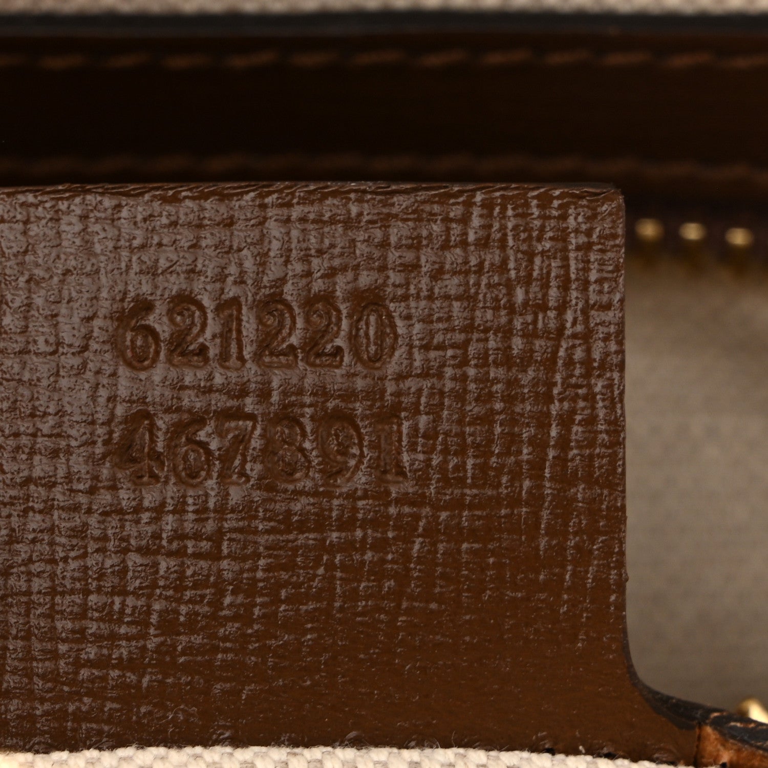 Gucci GG Supreme Monogram Azalea Calfskin Small Horsebit 1955 Top Handle Bag Beige Ebony Brown Sugar
