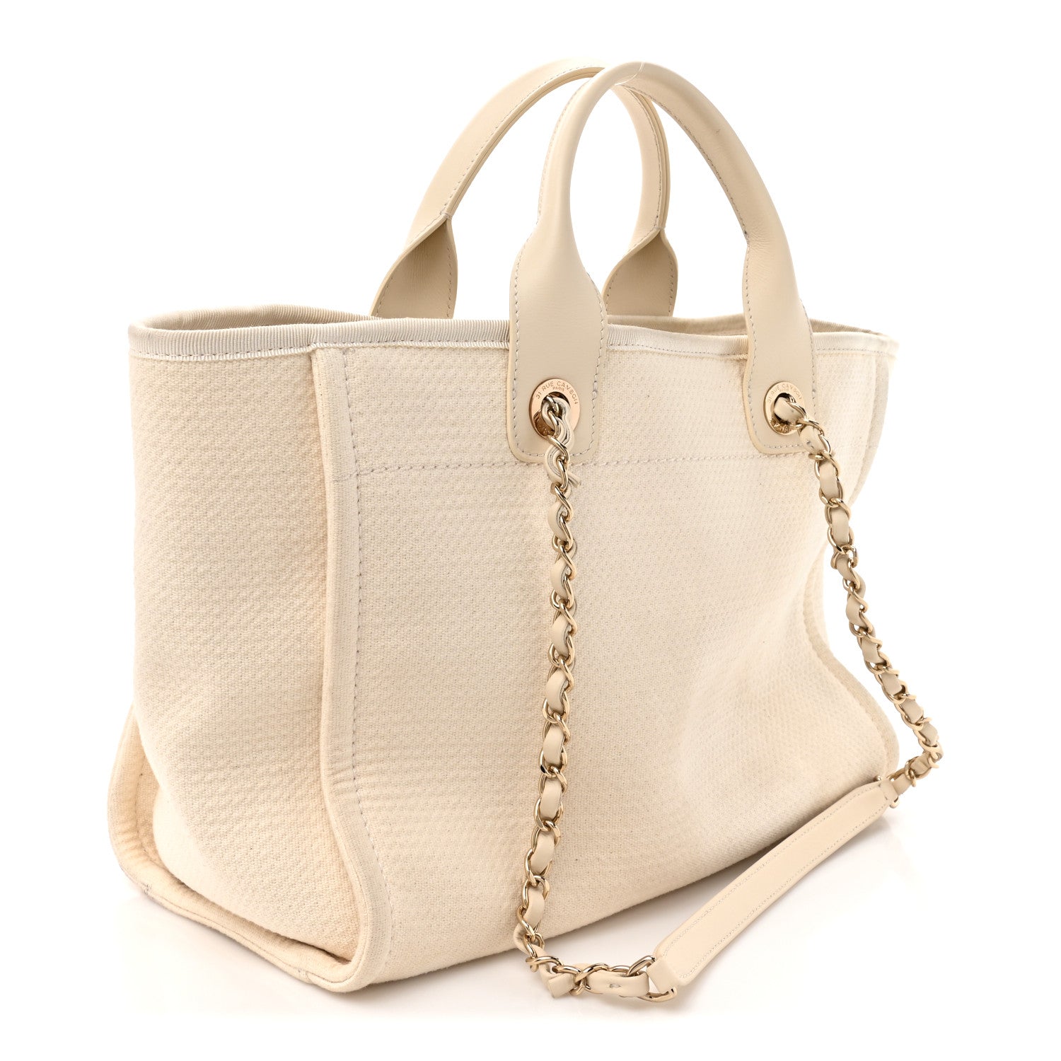 Chanel Mixed Fibers Small Deauville Tote White