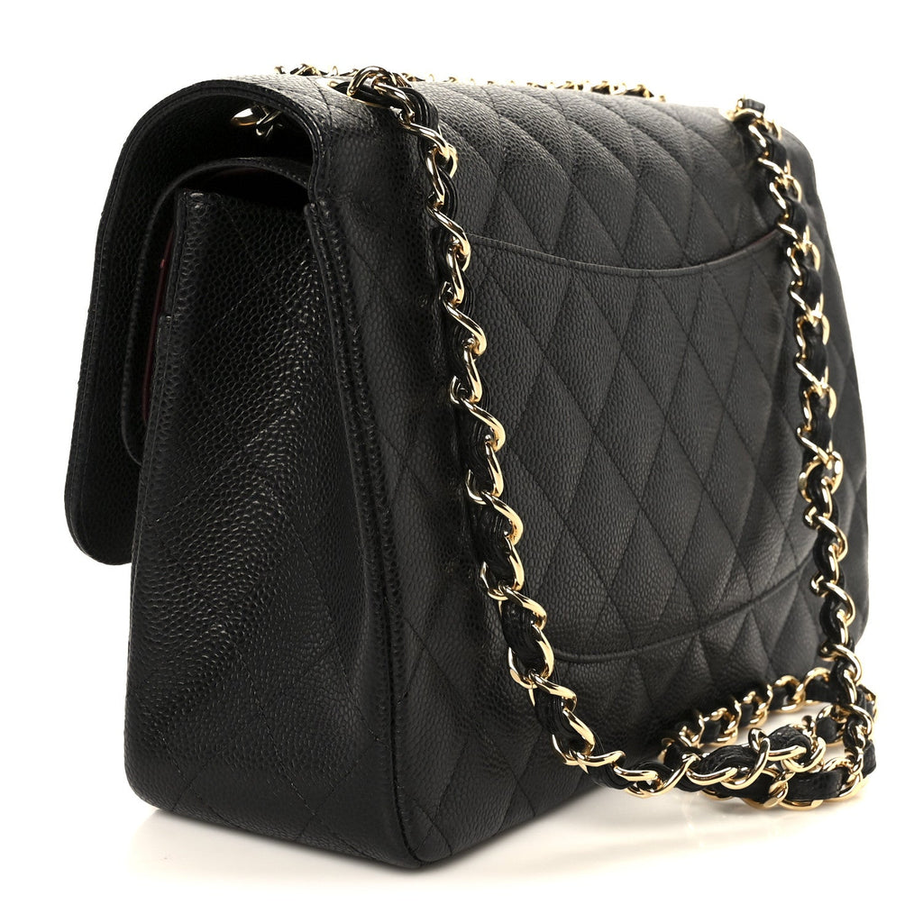 Chanel Caviar Quilted Jumbo Double Flap Black
