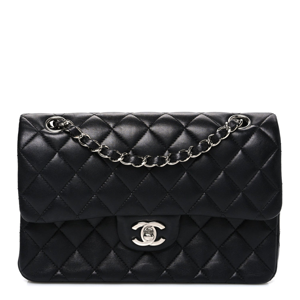 Chanel Lambskin Quilted Small Double Flap Black