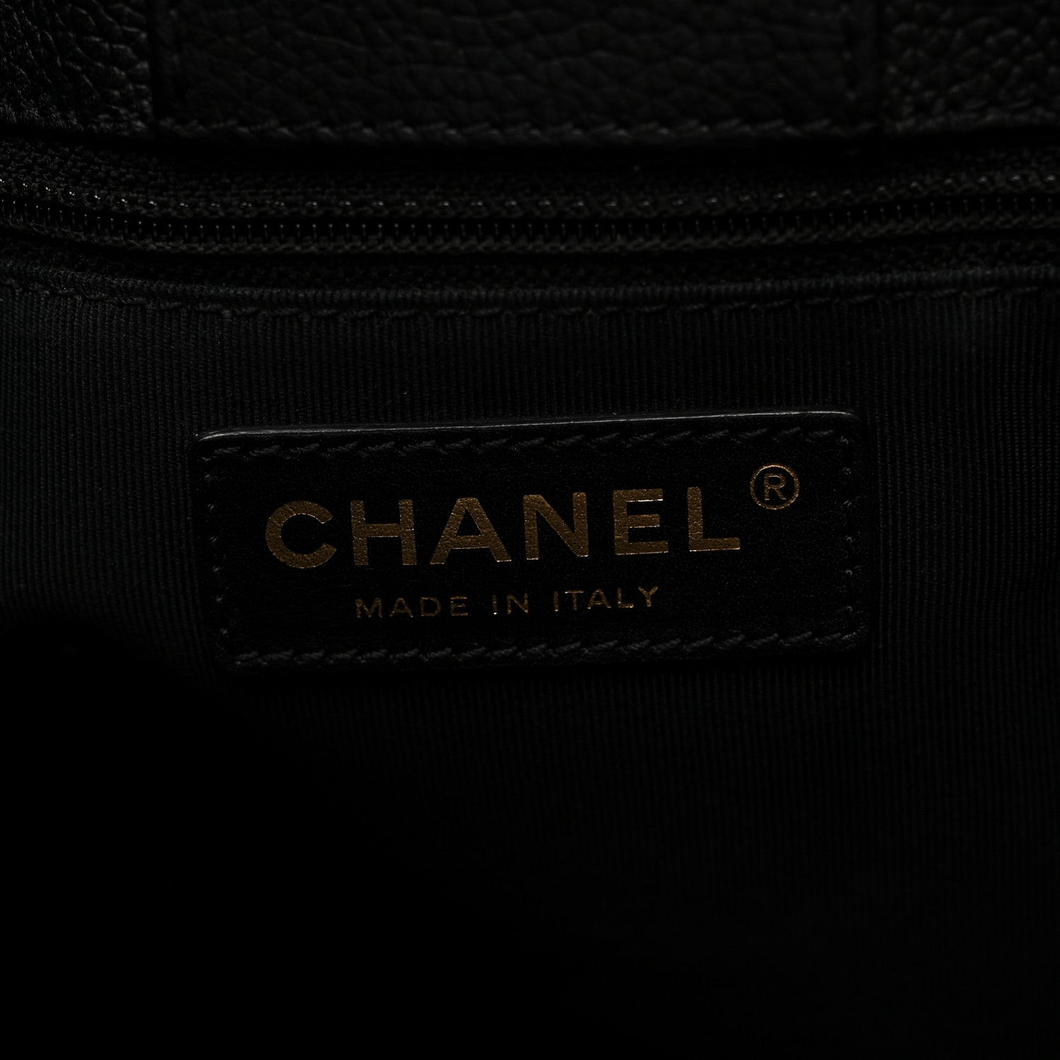 Chanel Calfskin Cerf Executive Shopper Tote Black