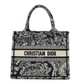 Christian Dior Calfskin Dioriviera Toile De Jouy Small Book Tote With Strap Blue Multicolor