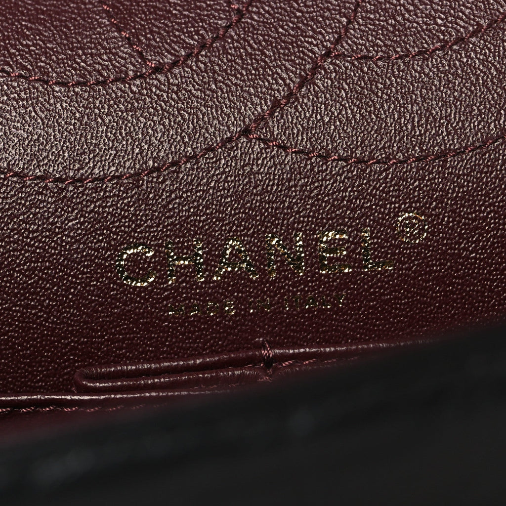 Chanel Aged Calfskin Chevron Quilted 2.55 Reissue 226 Flap  Black