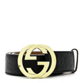 Gucci Guccissima Interlocking G 40mm Belt 85 34 Black