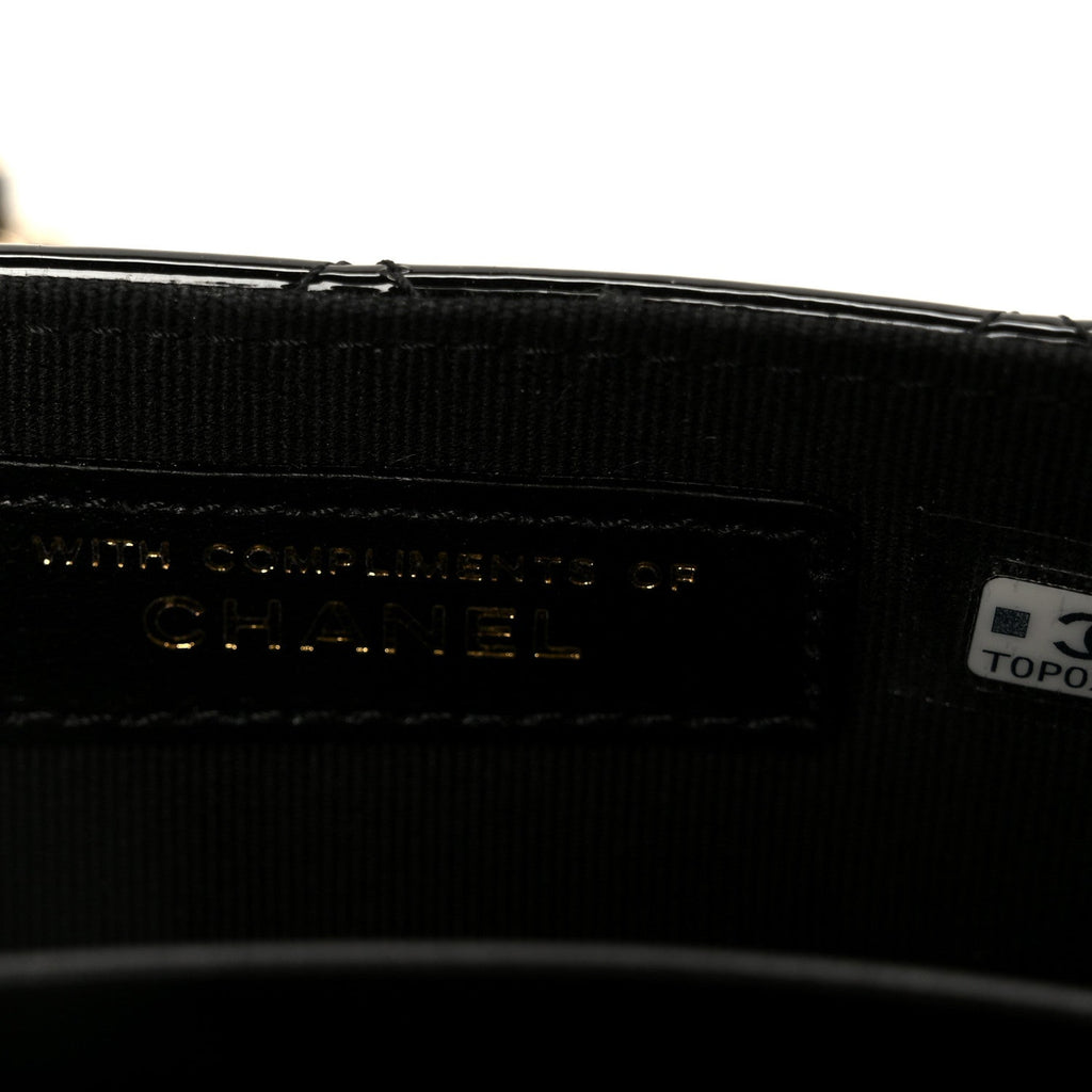 Chanel Patent Calfskin Quilted Mini Flap Black