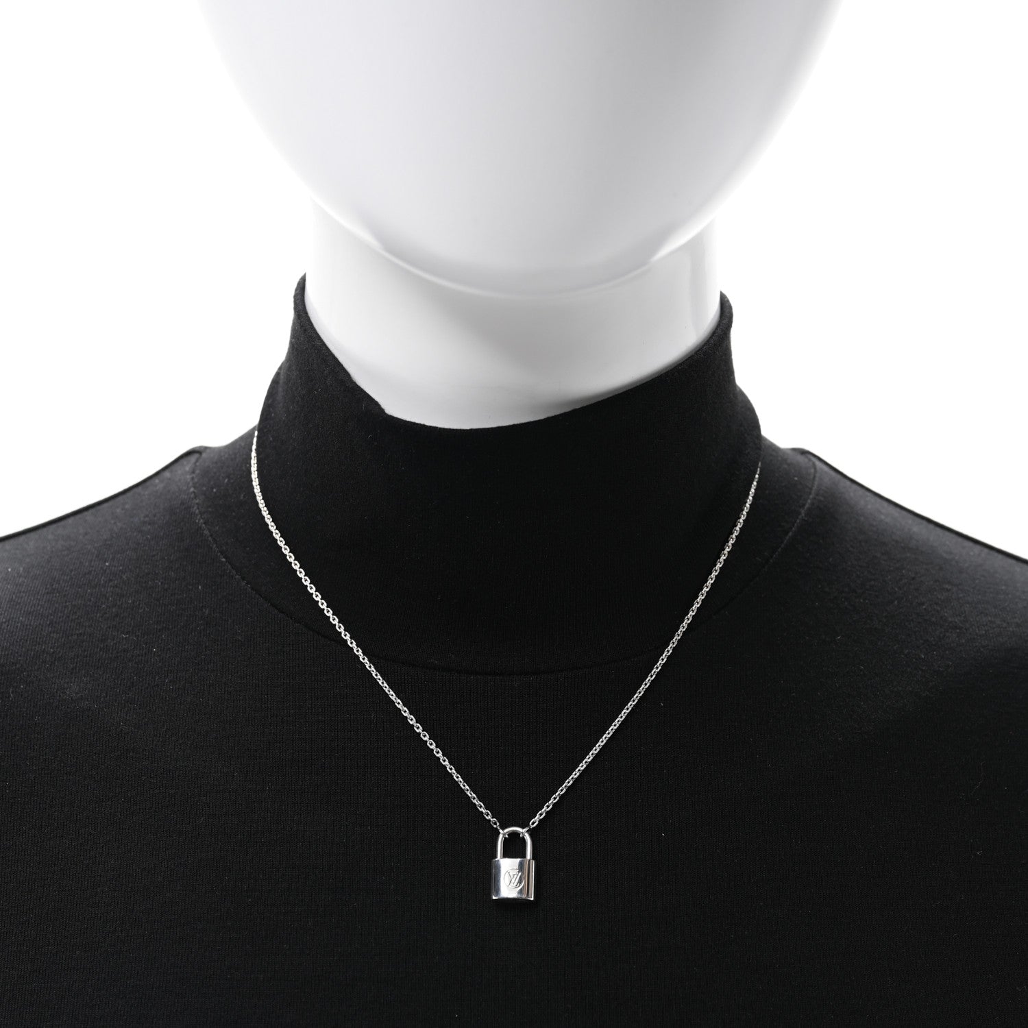 Louis Vuitton Sterling Silver Lockit Necklace