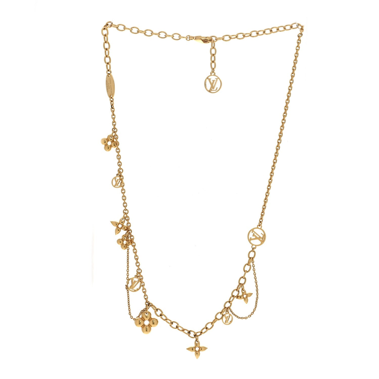 Louis Vuitton Metal Blooming Supple Necklace Gold