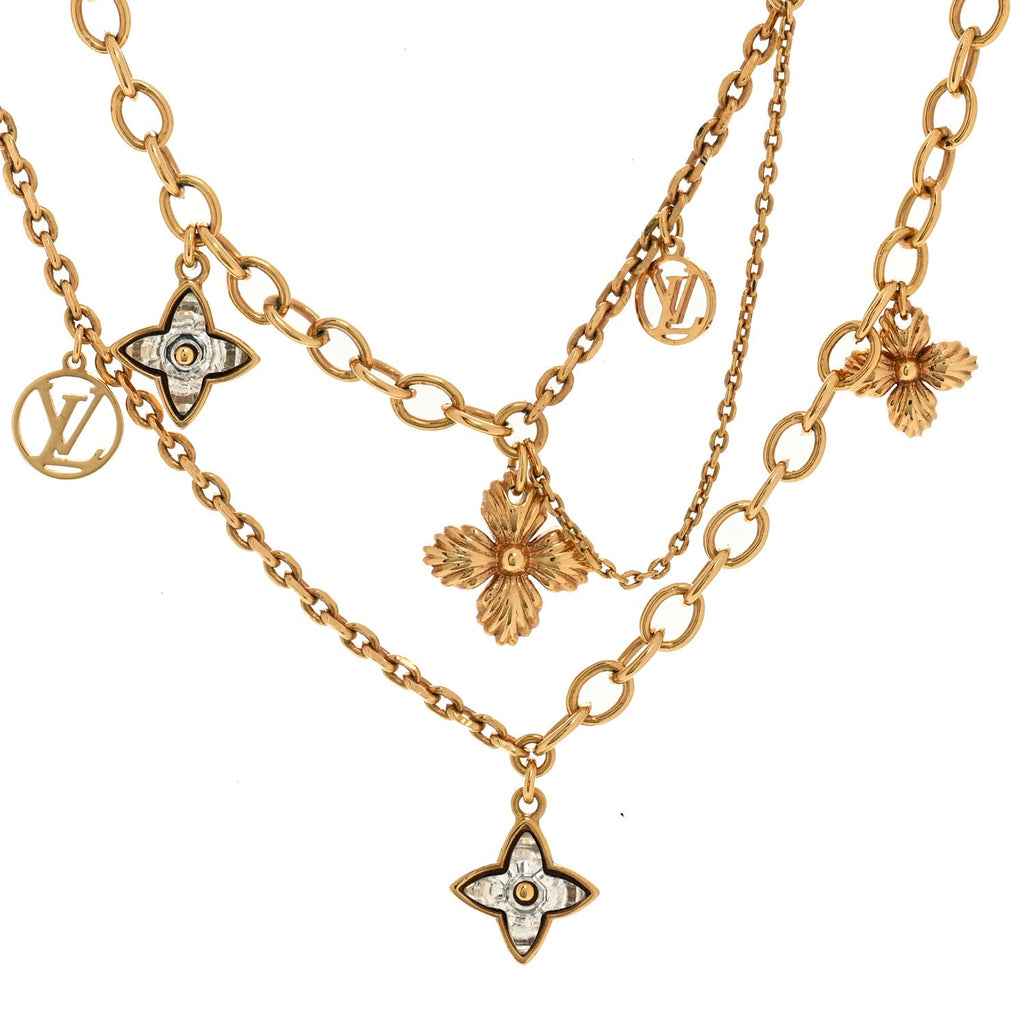 Louis Vuitton Metal Crystal Blooming Supple Necklace