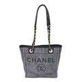 Chanel Lurex Boucle Mini Deauville Tote Black