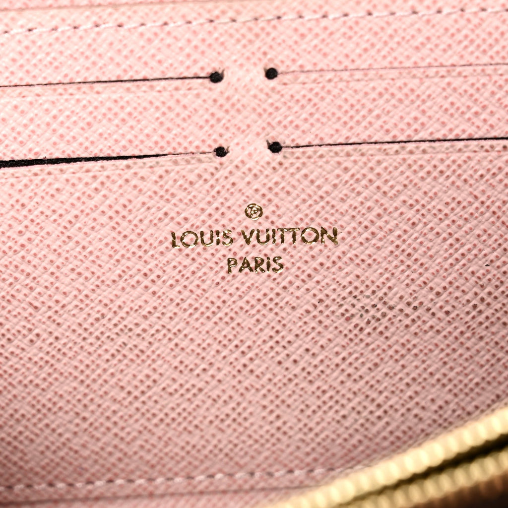 Louis Vuitton Monogram Clemence Wallet Rose Ballerine