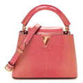 Louis Vuitton Metallic Lizard Capucines Mini Fuchsia Gold