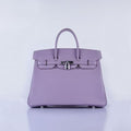 Hermes Birkin 35cm Togo Leather Handbags Light Purple Silver