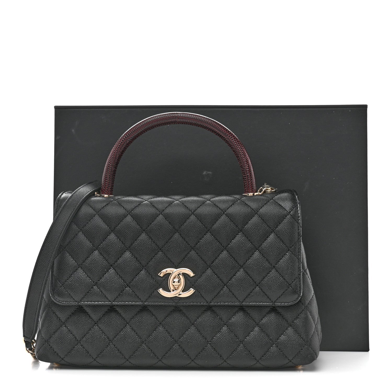 Chanel Caviar Quilted Small Coco Handle Flap Black