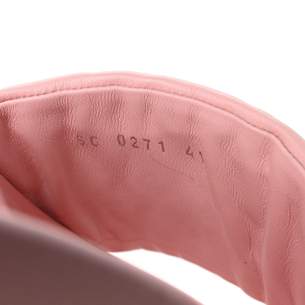 Louis Vuitton Lambskin Embossed Monogram Jumbo Flatform Mule Sandals 41 Rose Clair