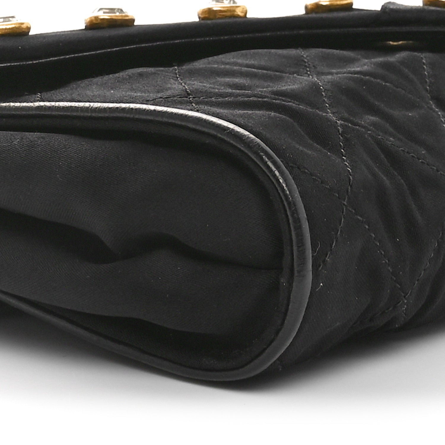 Chanel Fabric Quilted Crystal Envelope Small Flap Black