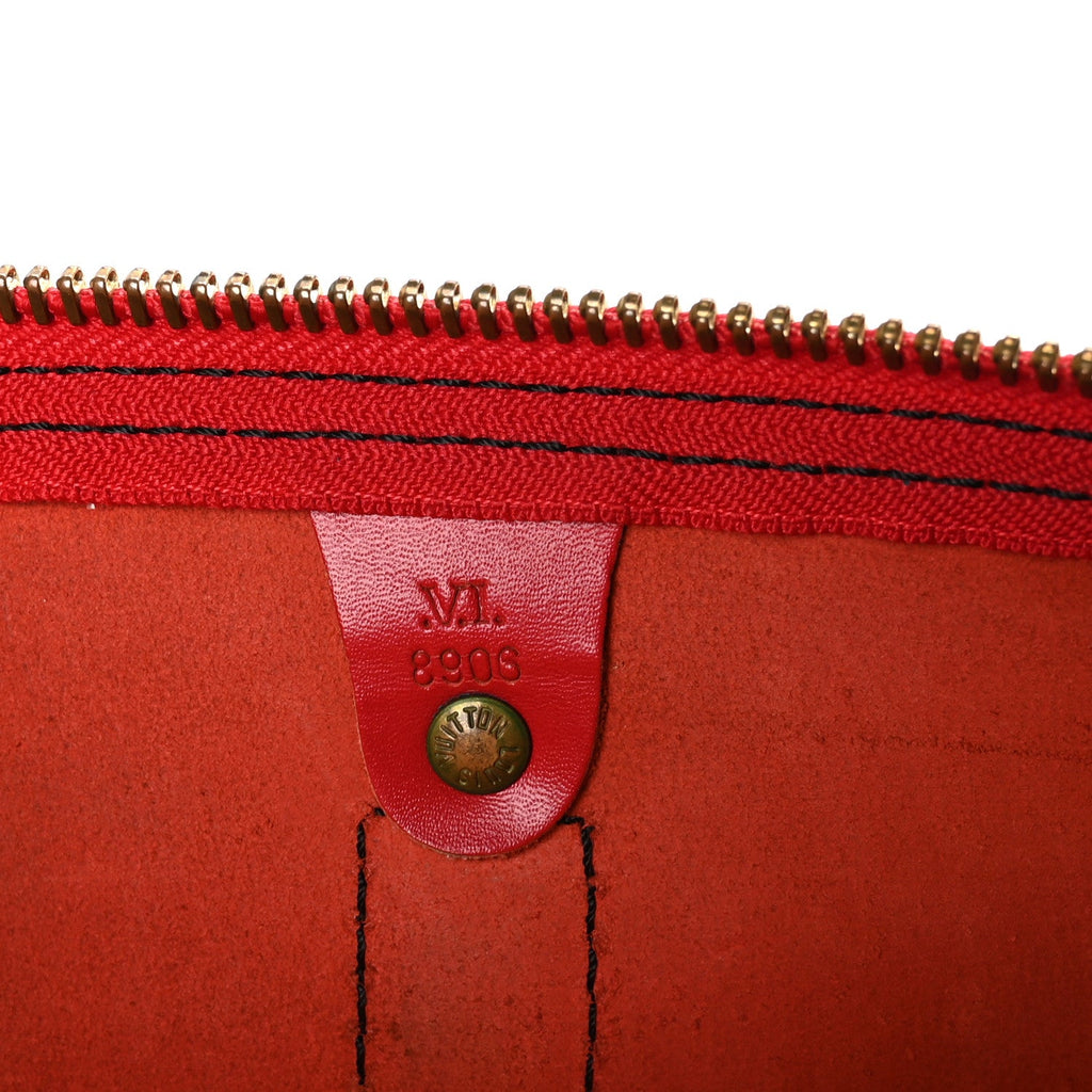 Louis Vuitton Epi Keepall 50 Castillan Red
