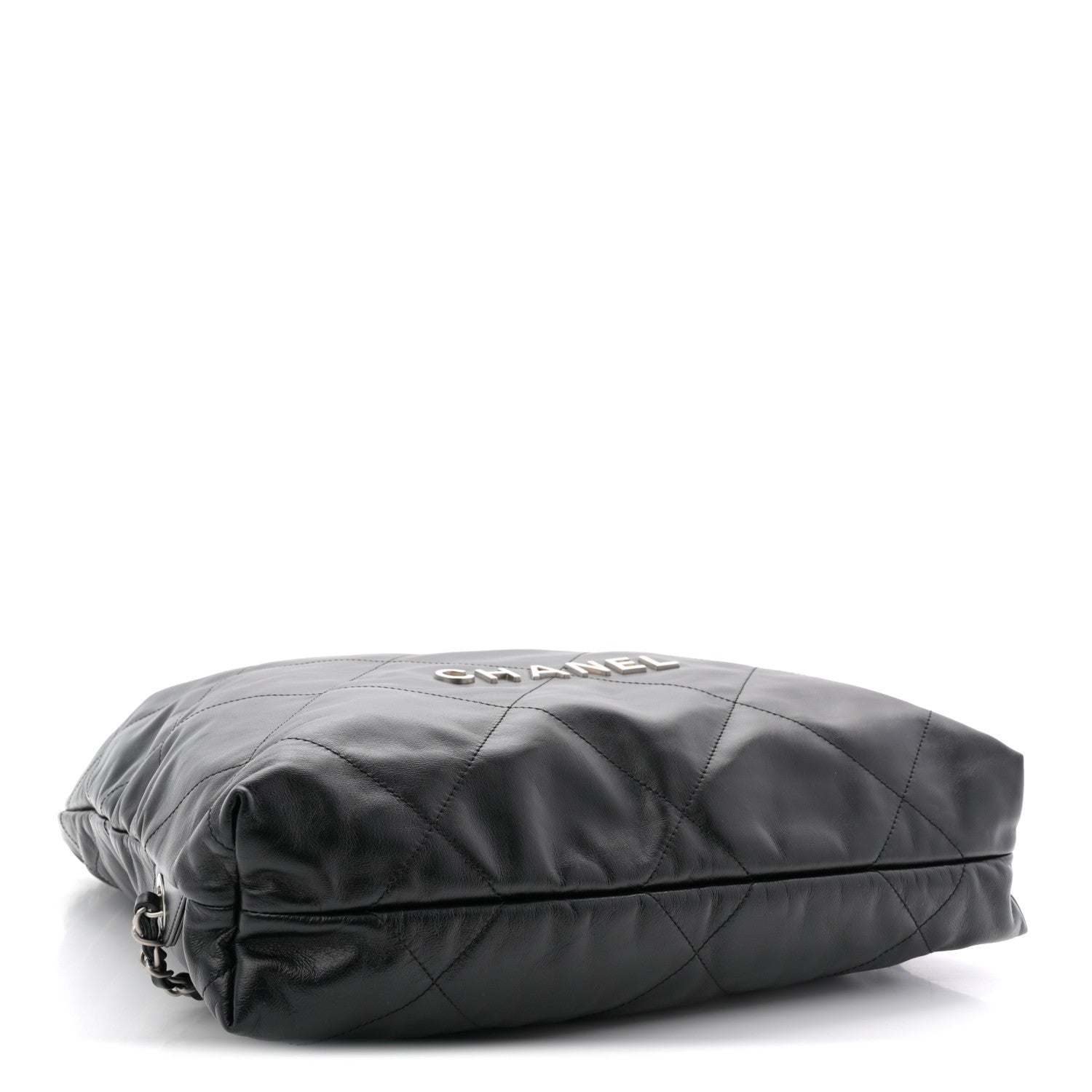 Chanel Shiny Calfskin Quilted Chanel 22 Backpack Black
