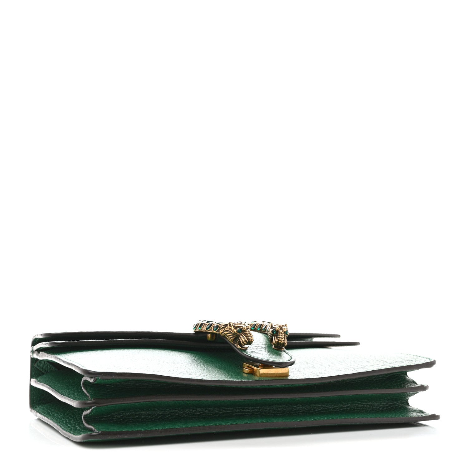 Gucci Dollar Calfskin Crystal Small Dionysus Shoulder Bag Emerald