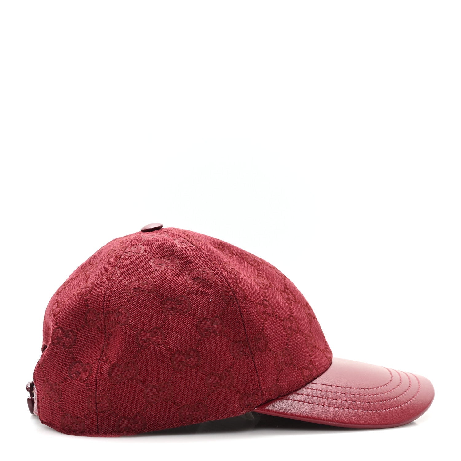 Gucci Calfskin New Canvas GG Monogram Baseball Hat L Bordeaux