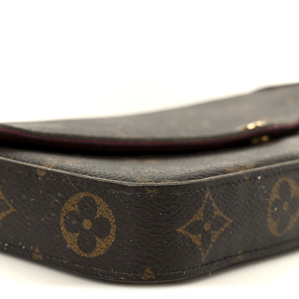 Louis Vuitton Monogram Pochette Felicie Chain Wallet Fuchsia