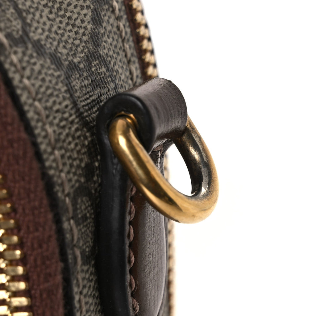 Gucci GG Supreme Monogram Azalea Calfskin Retro Interlocking G Multi-Function Bag Beige Ebony Brown Sugar