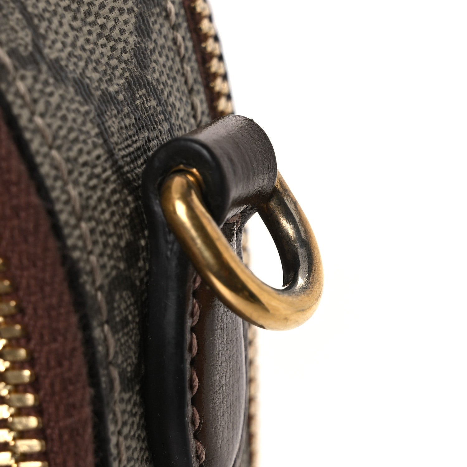 Gucci GG Supreme Monogram Azalea Calfskin Retro Interlocking G Multi-Function Bag Beige Ebony Brown Sugar