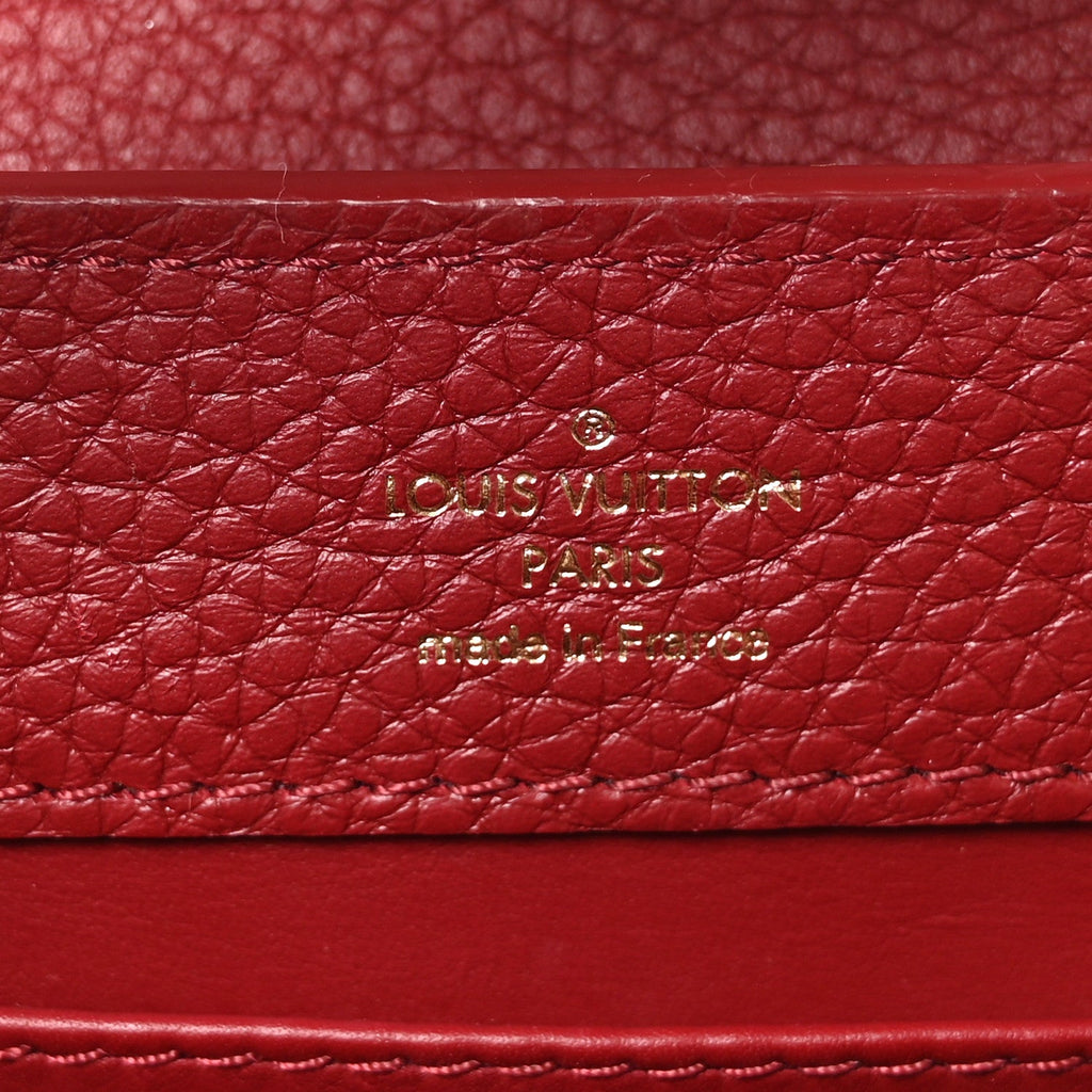 Louis Vuitton Taurillon Snakeskin Mini Capucines Burgundy