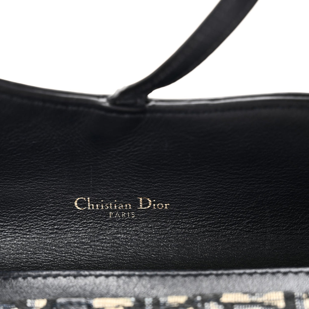 Christian Dior Oblique Saddle Chain Long Wallet Blue