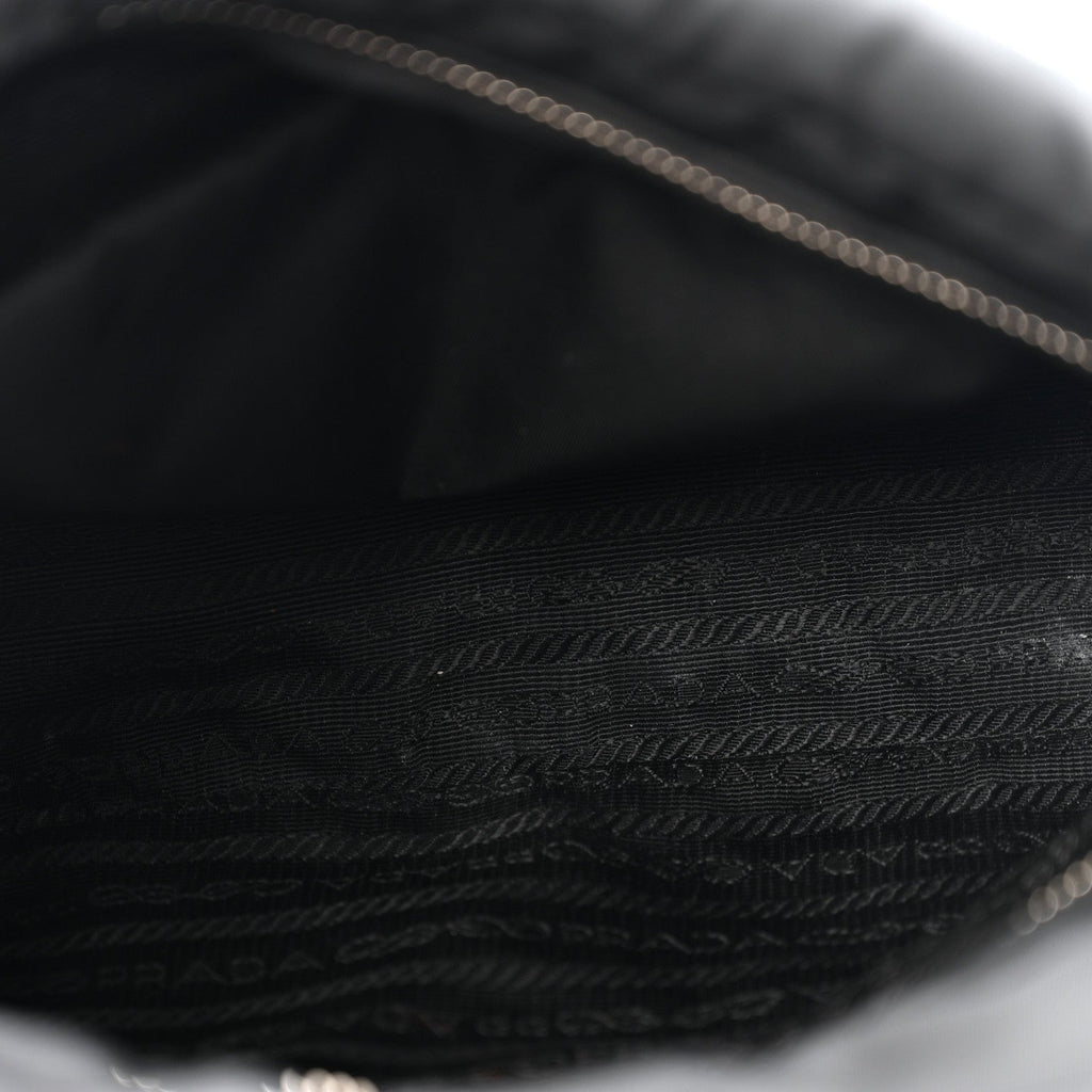 Prada Re-Nylon Quilted Padded Flap Shoulder Bag Black