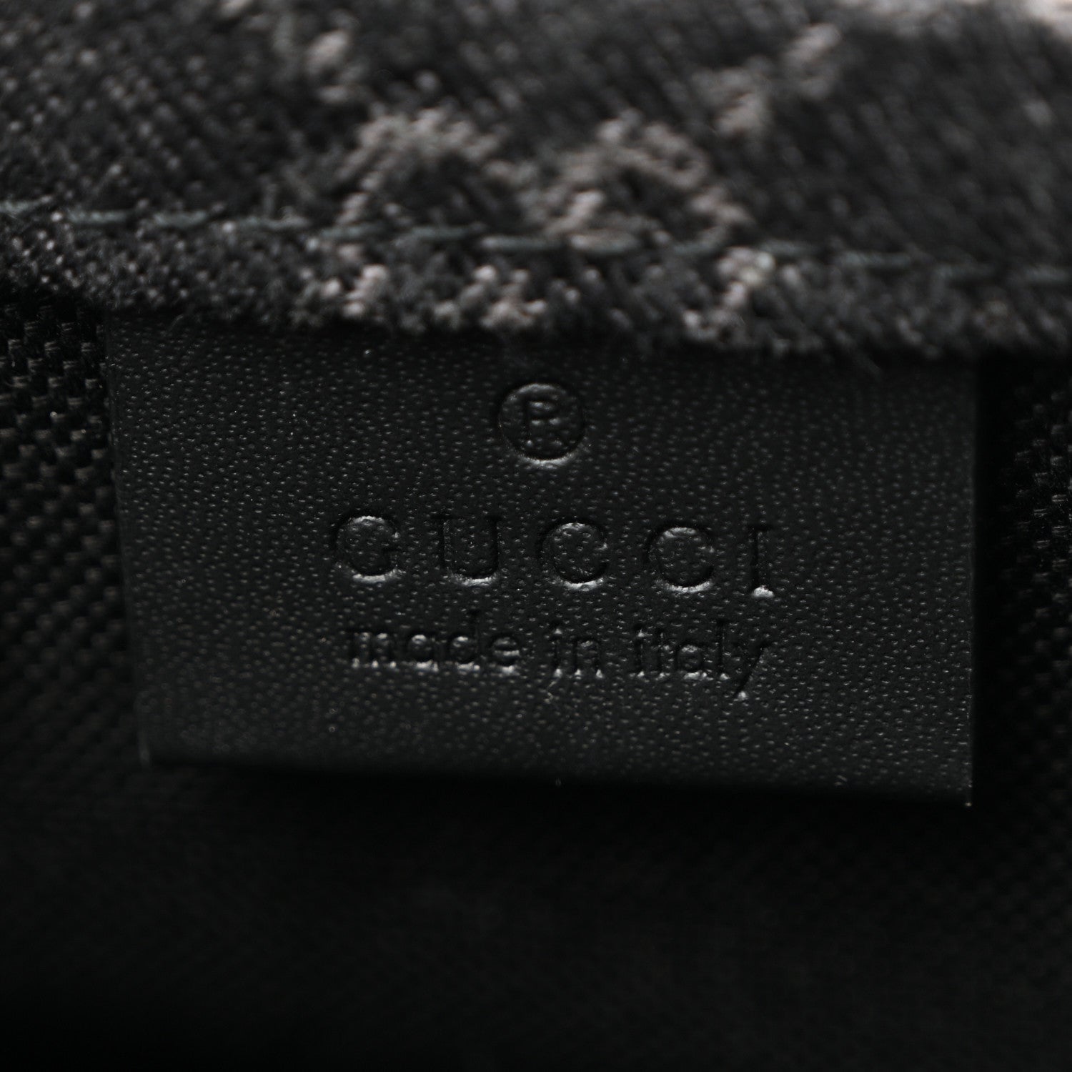 Gucci Denim Cuoio Harness GG Monogram Mini Ophidia Tote Bag Black Medium Grey