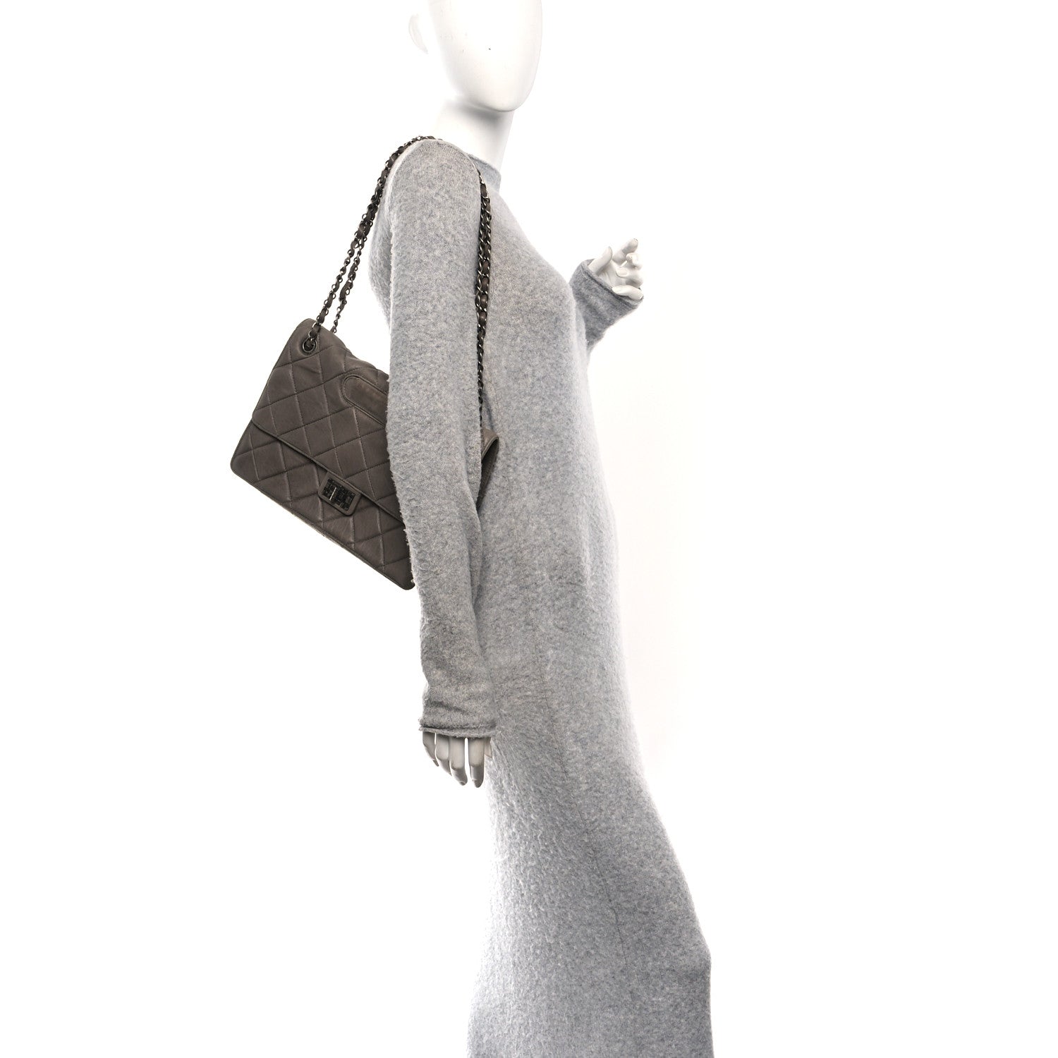 Chanel Washed Lambskin Jumbo Take Away Flap Grey