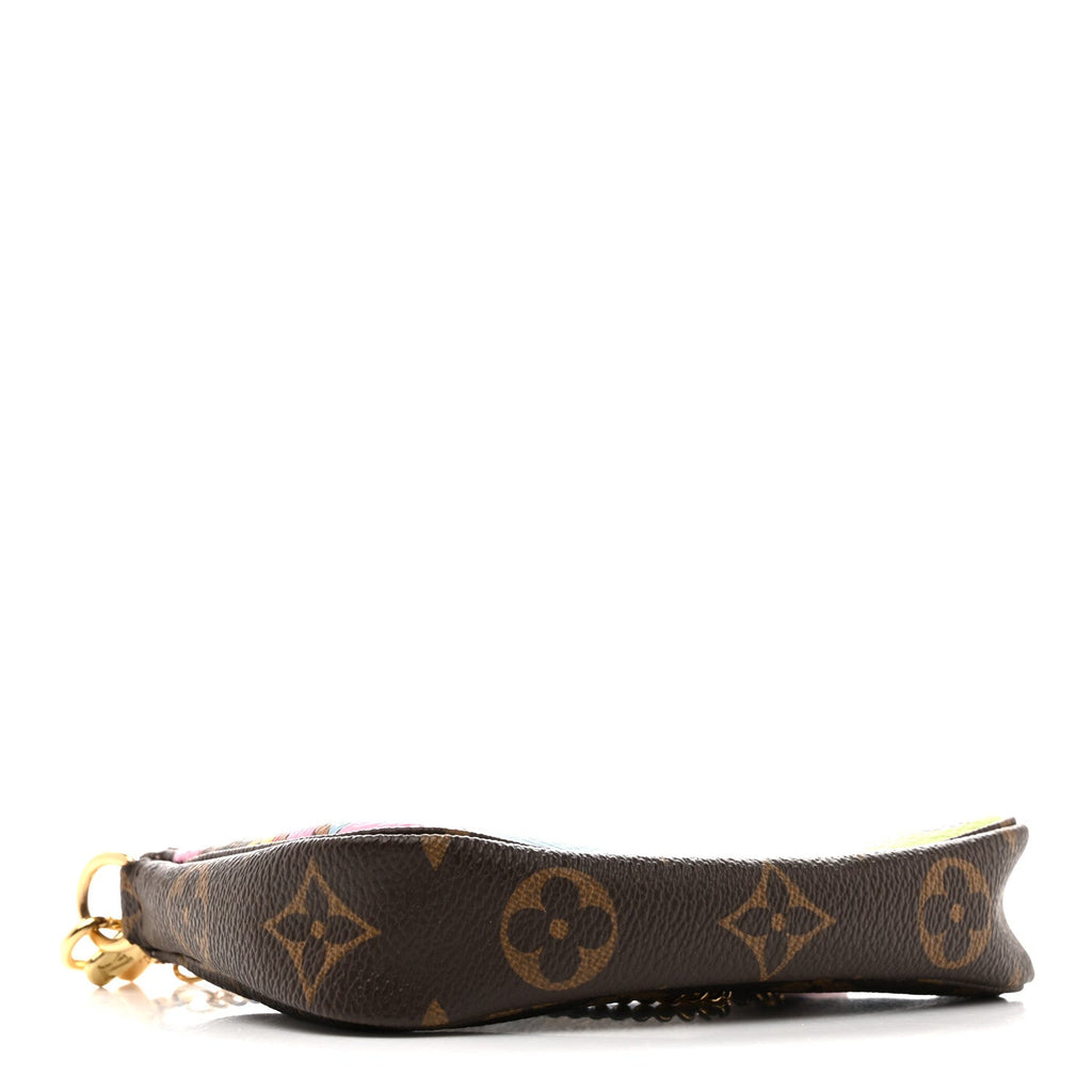 Louis Vuitton Monogram 2021 Christmas Animation Japanese Garden Mini Pochette Accessories Wisteria Pink