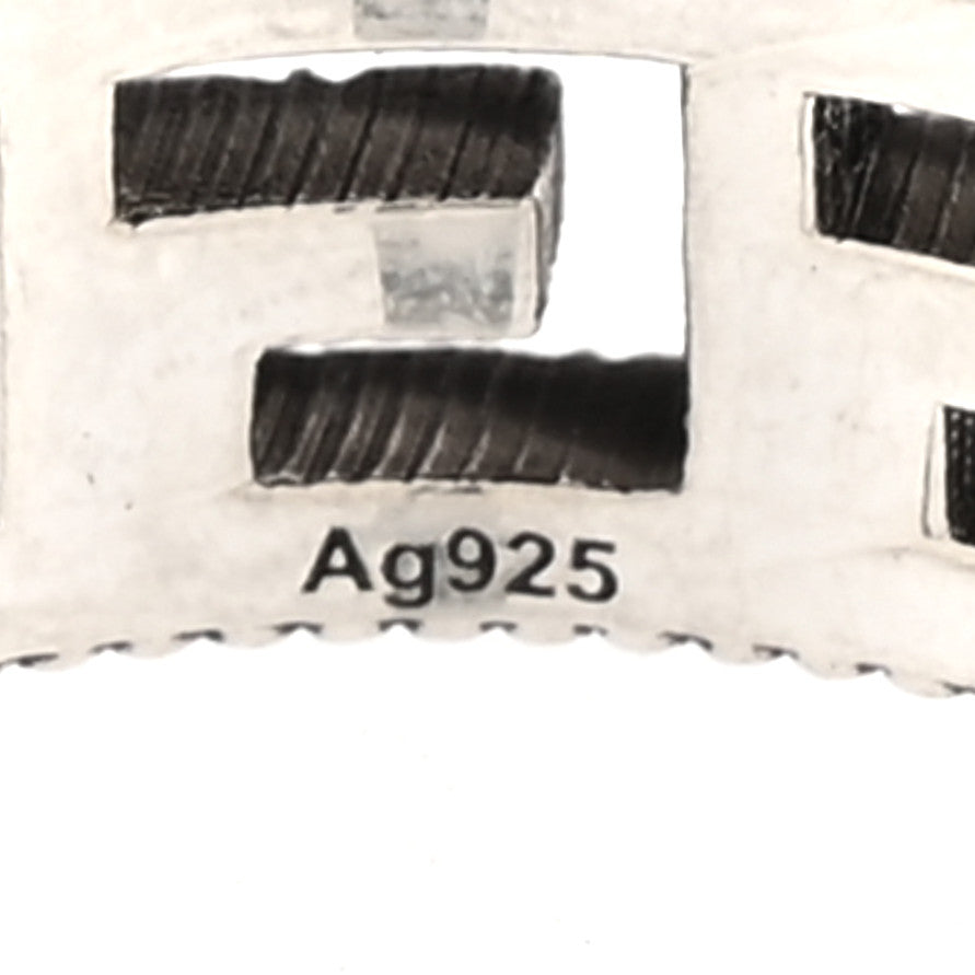Gucci Sterling Silver Narrow Square G Band Ring 54 7
