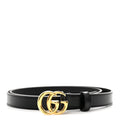 Gucci Calfskin Double G 20mm Belt 95 38 Black