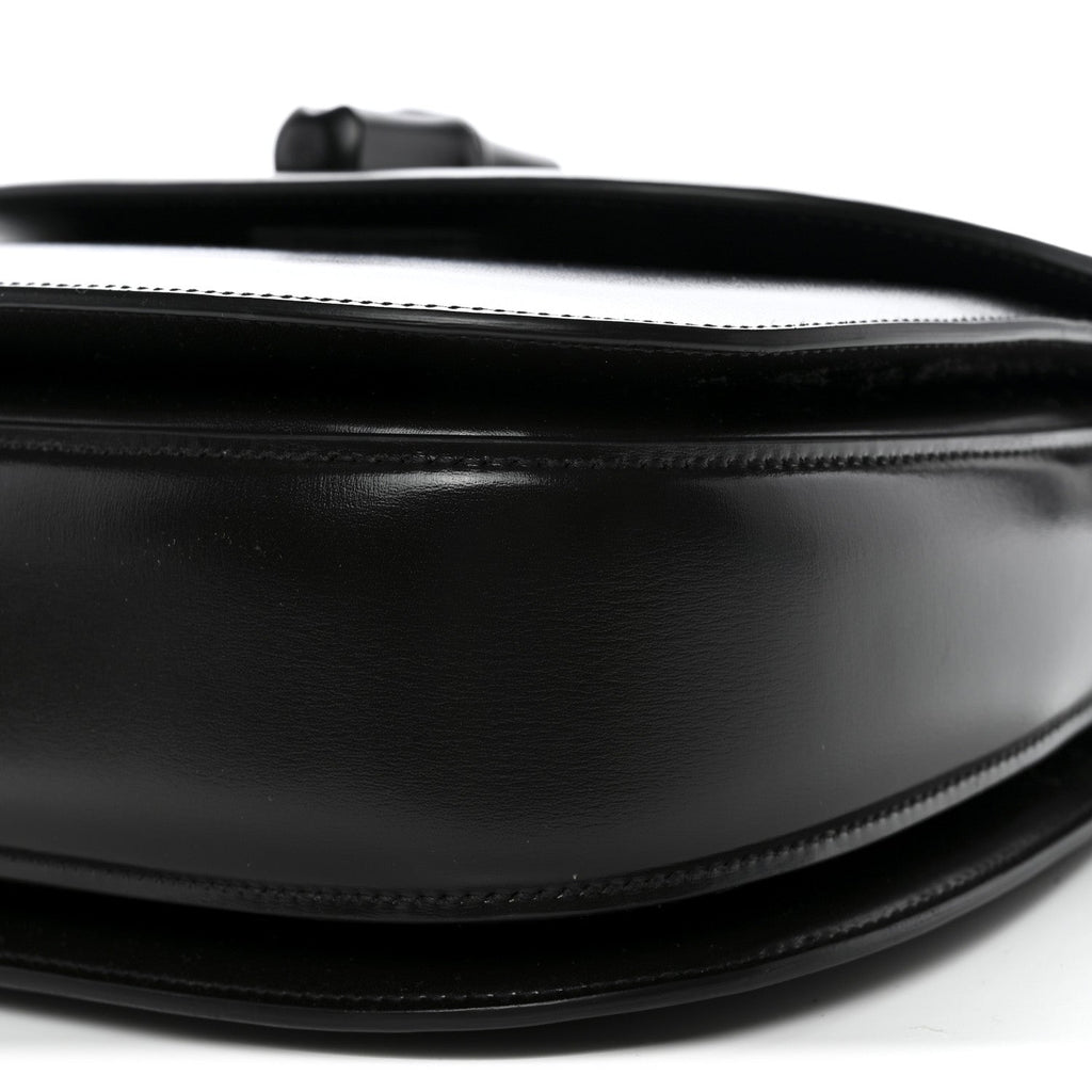 Gucci Boarded Dyana Lux Calfskin Web Monochrome Medium Bamboo 1947 Top Handle Bag Black
