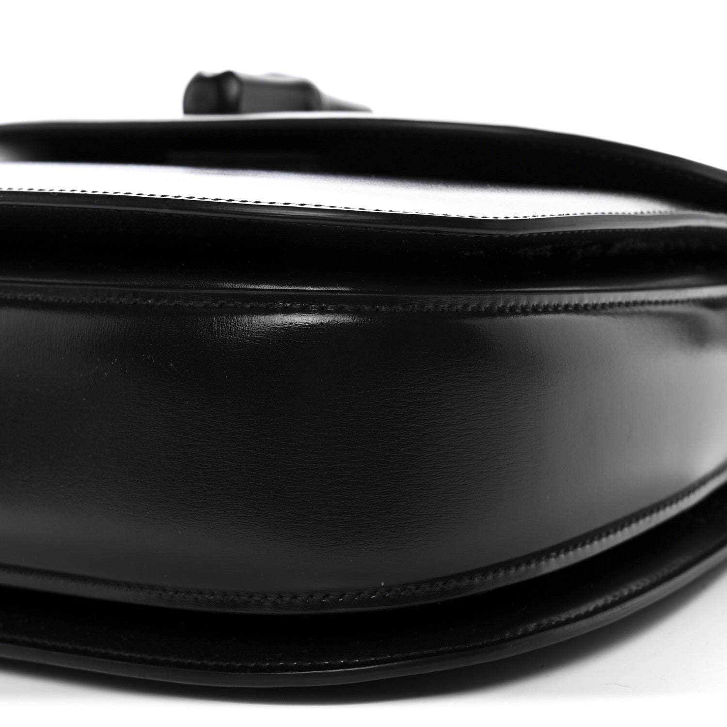 Gucci Boarded Dyana Lux Calfskin Web Monochrome Medium Bamboo 1947 Top Handle Bag Black