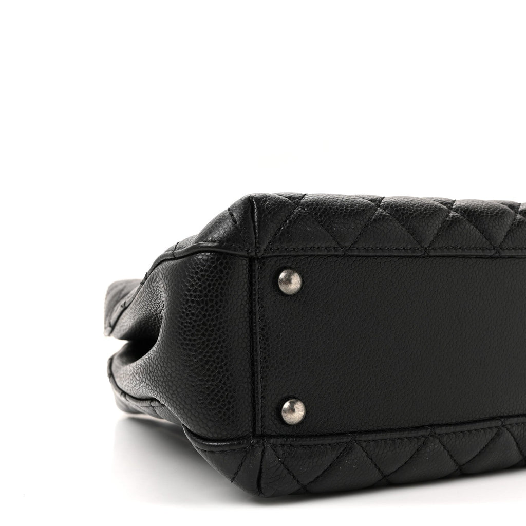 Chanel Caviar Quilted Small City Shopping Tote Black