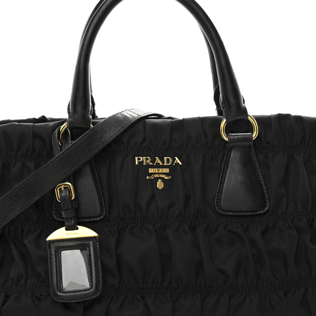 Prada Tessuto Nylon Gaufre Tote Black