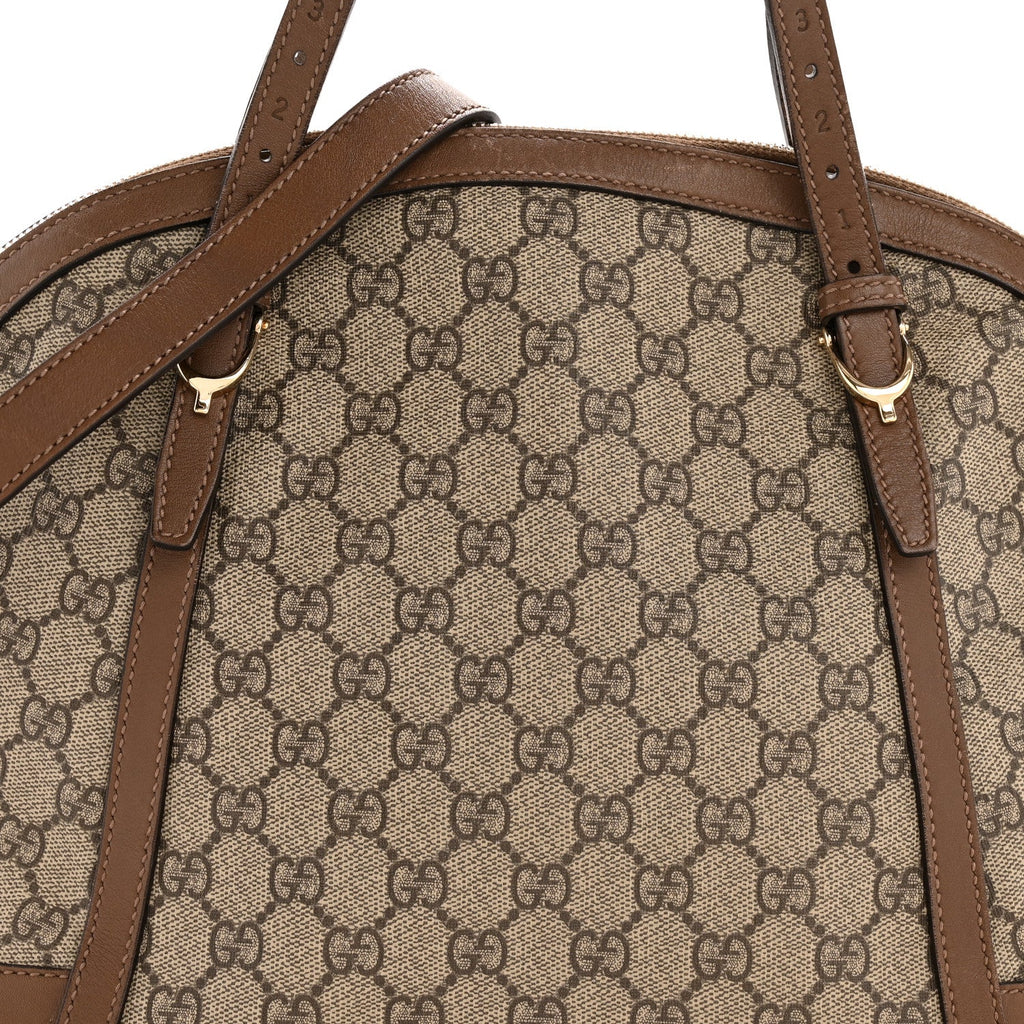 Gucci GG Supreme Monogram Medium Nice Top Handle Dome Bag Brown