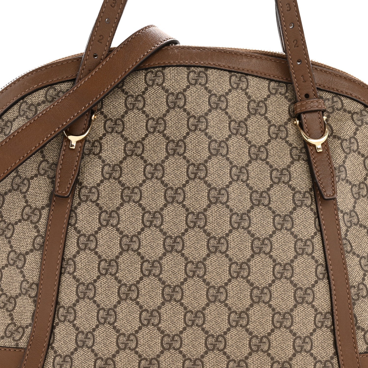 Gucci GG Supreme Monogram Medium Nice Top Handle Dome Bag Brown