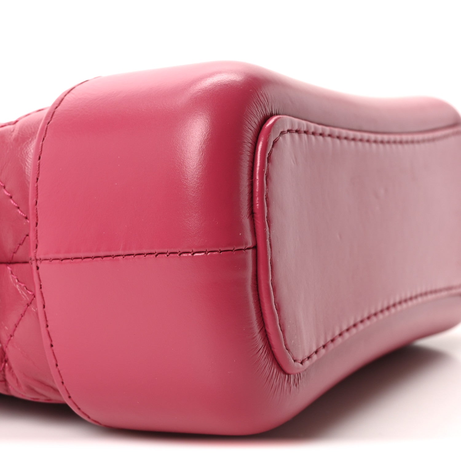 Chanel Aged Calfskin Quilted Small Gabrielle Hobo Fuchsia