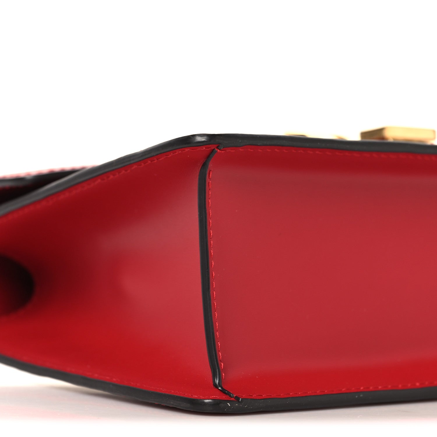 Gucci Calfskin Small Sylvie Shoulder Bag Hibiscus Red