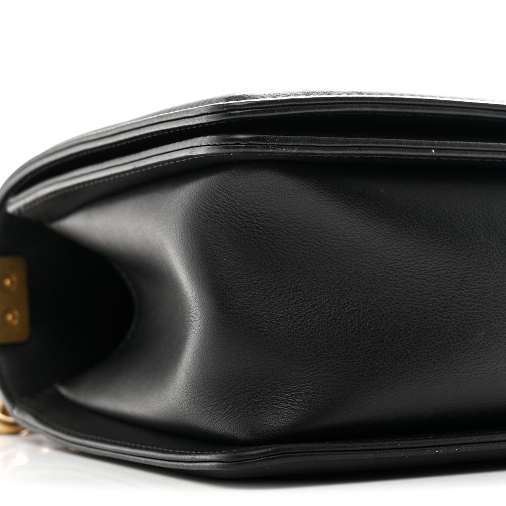 Chanel Lambskin Quilted Medium Boy Flap Black