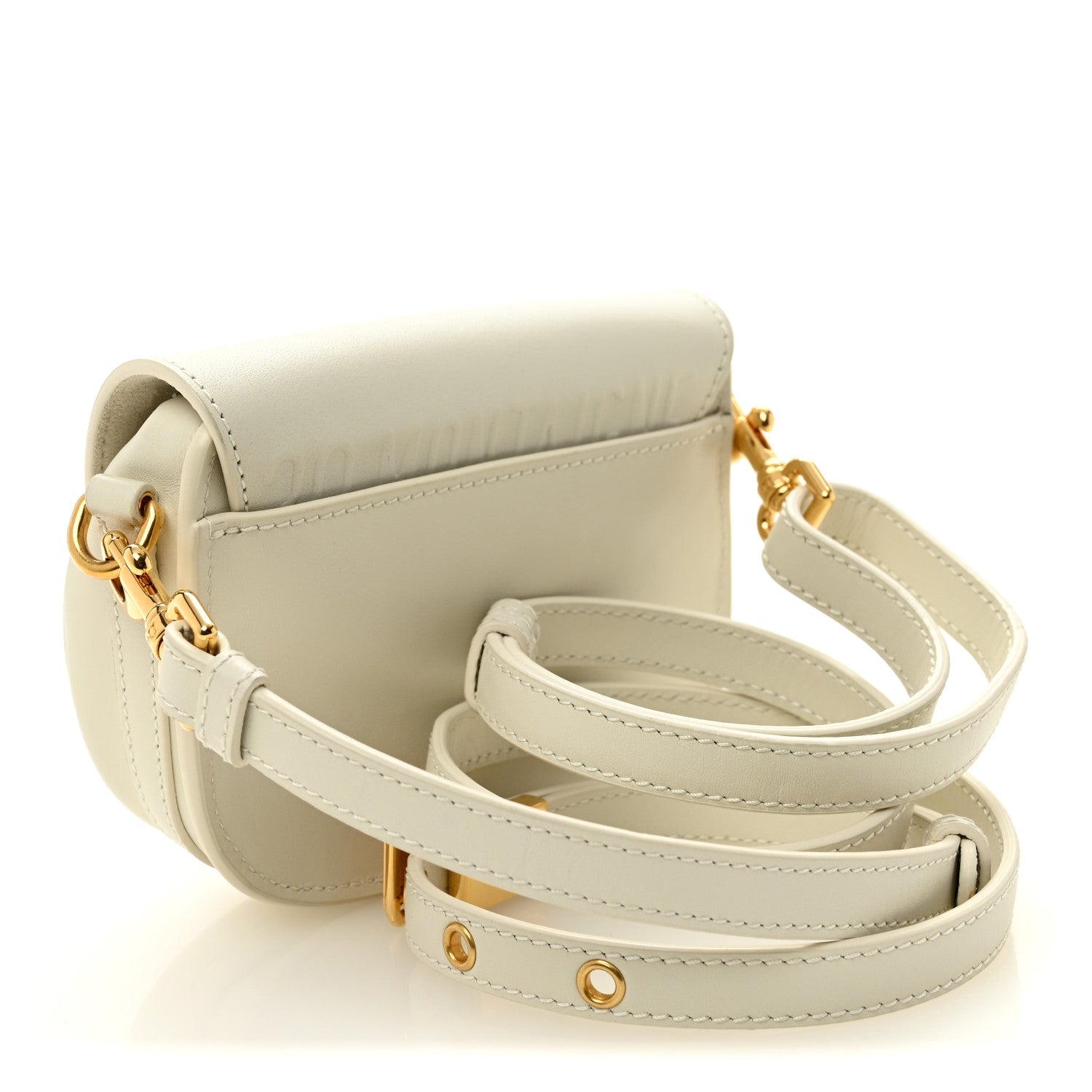 Christian Dior Box Calfskin Small Bobby Bag White