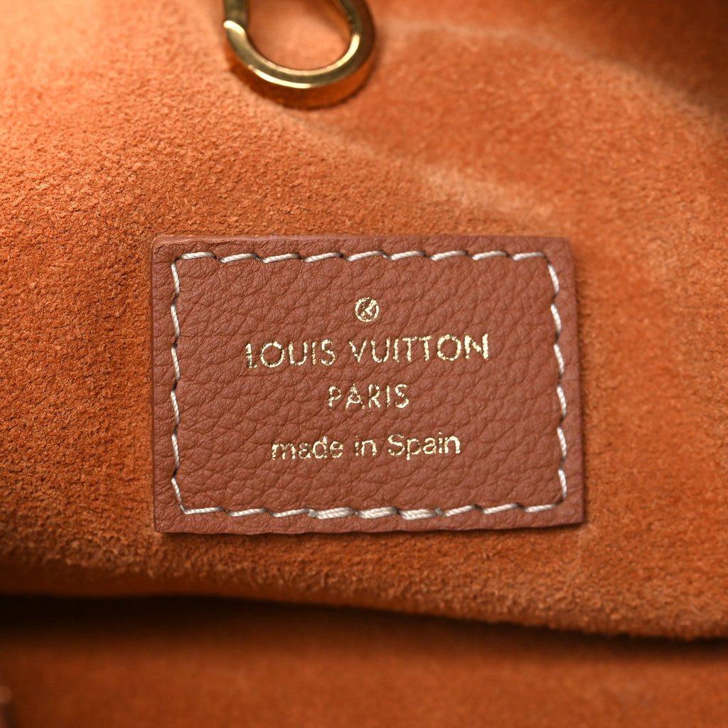 Louis Vuitton Grained Calfskin Low Key Hobo MM Cognac