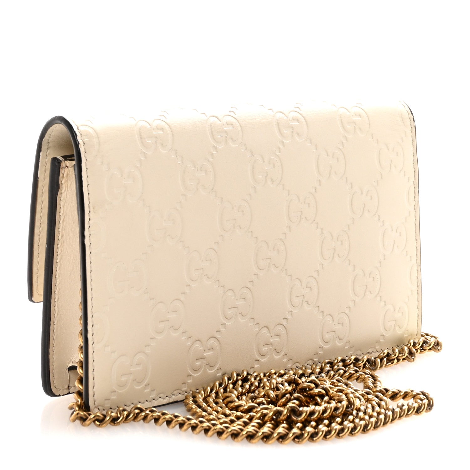 Gucci Guccissima Mini Cherry Chain Bag White