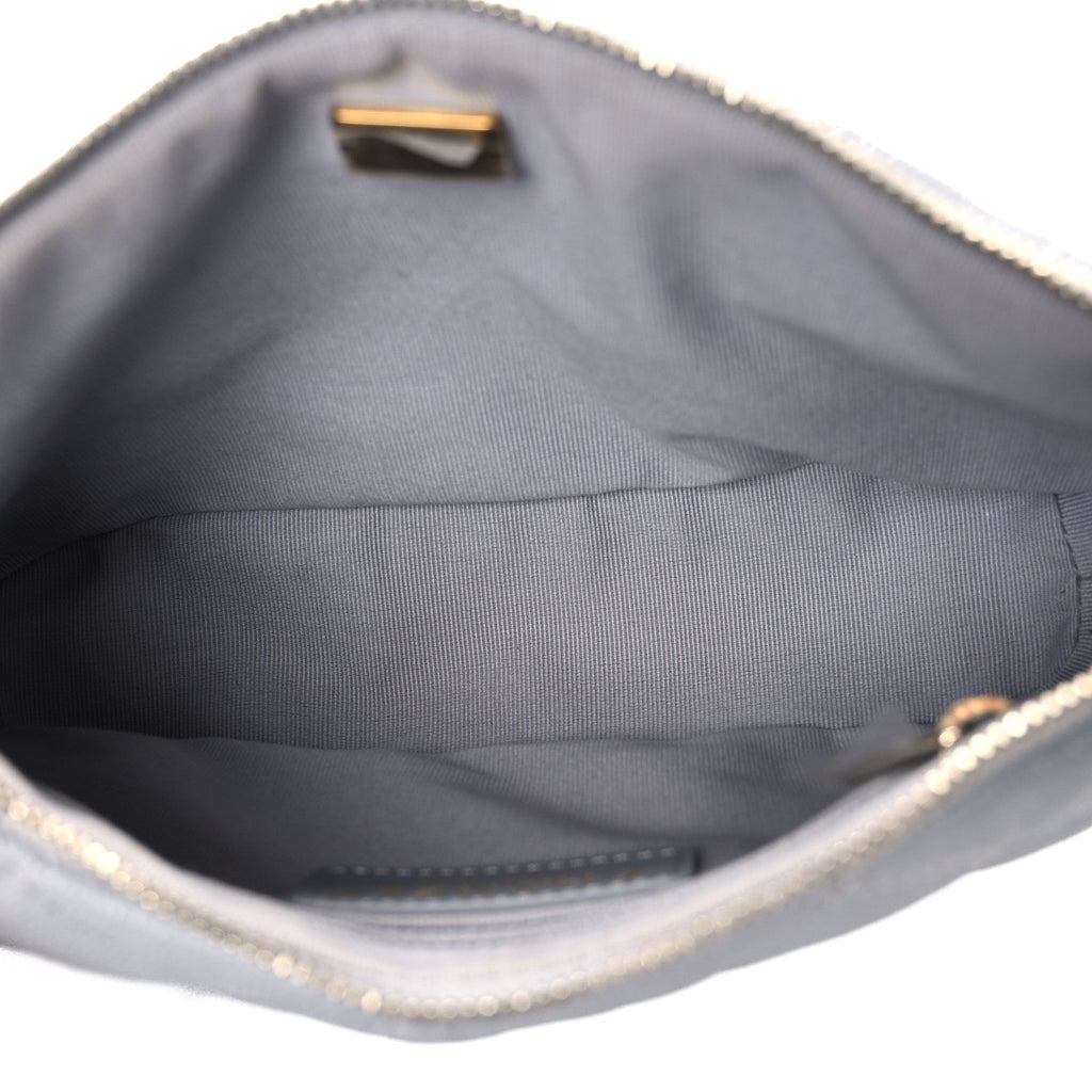 Chanel Caviar Quilted Daylight Hobo Grey